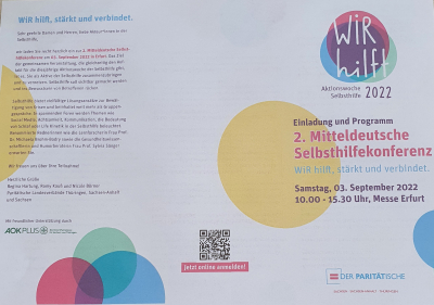 2. Mitteldeutsche Selbsthilfekonferenz in Erfurt am 3. September 2022